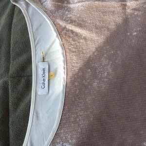 Calvin Klein Sequins short sleeved top, size Large